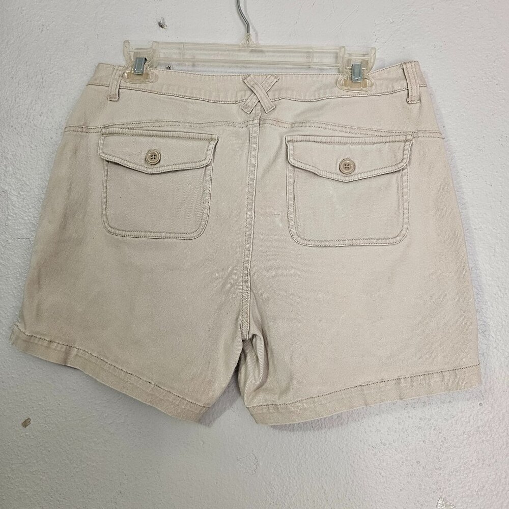 Second Generation Women's Casual High Rise Everyday Khaki Shorts Size 14 - Picture 4 of 8
